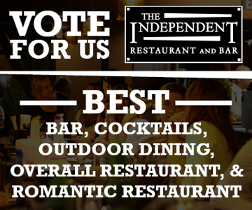 Vote for Us: Best Bar, Cocktails, Outdoor Dining, Overall Restaurant, and Romantic Restaurant